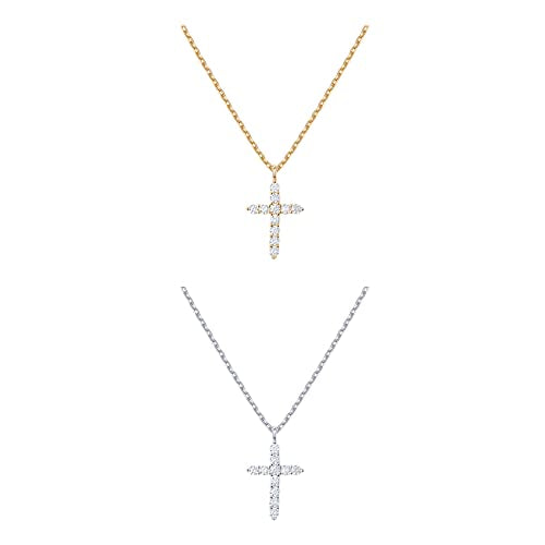 14K Gold Plated Cross Necklace for Women | Cross Pendant | Gold Necklaces for Women