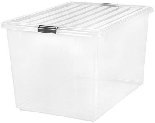 Buckle Down Storage Box, 1 Pack, 132 Quart, Clea