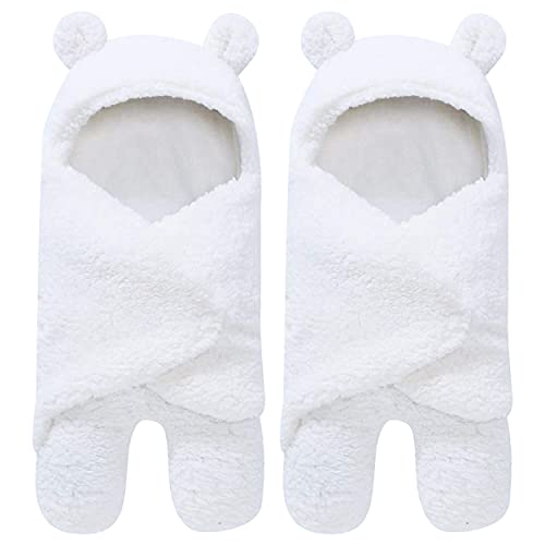 2 Pack Sherpa Baby Swaddle Blanket