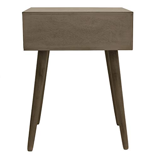 Century One Drawer Side Table Wood