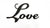 Small Love Black Metal Wall Sign for Home Decoration