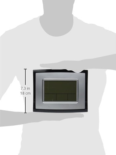 Digital Black Clock with Indoor Temperature