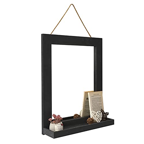 Wall Mirror w/ Shelf, 20 x 16 inch Farmhouse Decoration