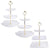 3 Pack of  3 Tiers White Plastic Cupcake/Dessert Stand