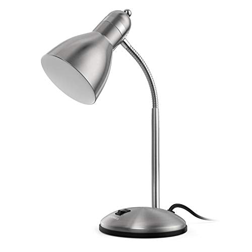 Eye Caring Metal Desk Lamp, Adjustable Goose Neck