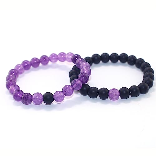 Men Women Lava Bracelet Beads Bracelet Bangle Stretch Stone Beads Bracelets Friendship Couples Gifts,