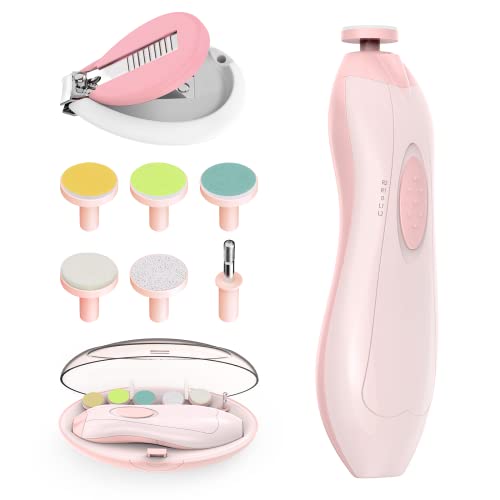 Electric Baby Nail Filer & Baby Nail Clippers w/ Light Set