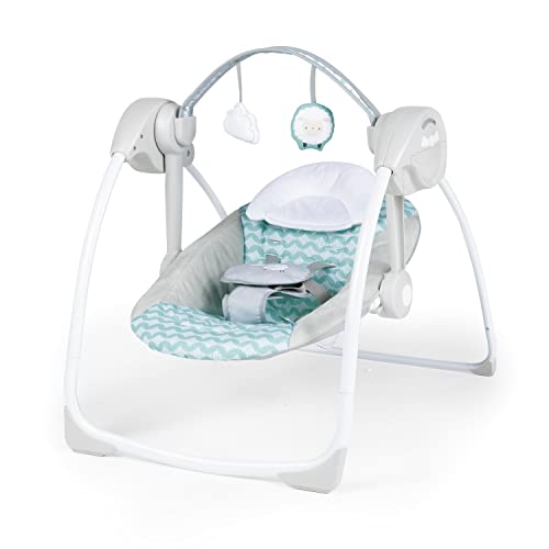 Easy-Fold Portable Baby Swing, Goji, Blue