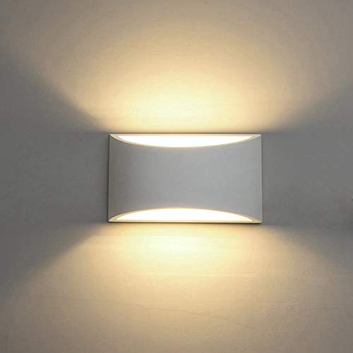 Modern Wall Sconce Set of 2 LED Wall Lamp 7W Warm White