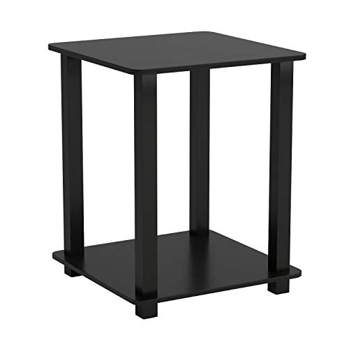 Simplistic End Table, Espresso/Black