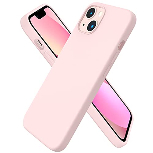 Compatible with iPhone 13 Case 6.1, Slim Liquid Silicone 3 Layers Full Covered Soft Gel Rubber Case Cover