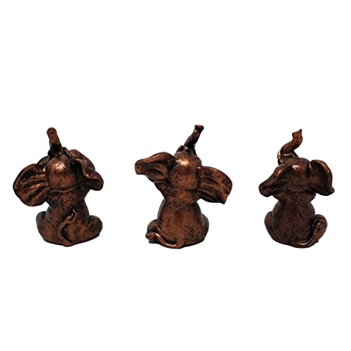 3 Baby Elephants See No Evil Speak No Evil Hear No Evil Home Accent Decor - 3" H x 2.5" W