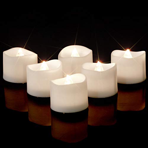 Pack of 24 LED Flameless Tea Lights w/ Batteries