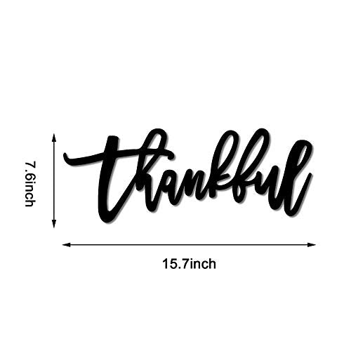 Home Metal Cutout-Thankful Wall Sign-3D Word Art Home Accent