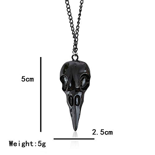 Punk Hip Hop Metal Crow Skull Necklace. For Men/Women