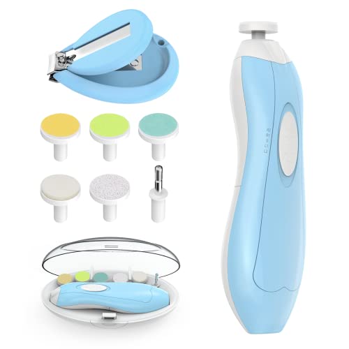 Electric Baby Nail Filer & Baby Nail Clippers w/ Light Set