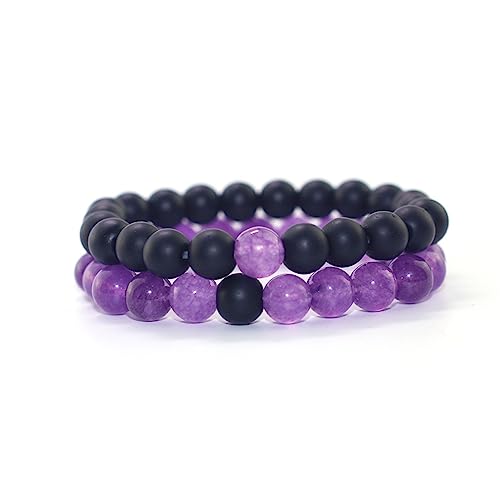 Men Women Lava Bracelet Beads Bracelet Bangle Stretch Stone Beads Bracelets Friendship Couples Gifts,