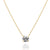 Womens 14K Gold Plated Yellow Gold Crystal Solitaire 1.5 Carat (7.3mm) CZ Dainty Choker Necklace