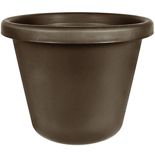 8" Round Classic Planter - Tw/ Rolled Rim & 10 Drain Holes