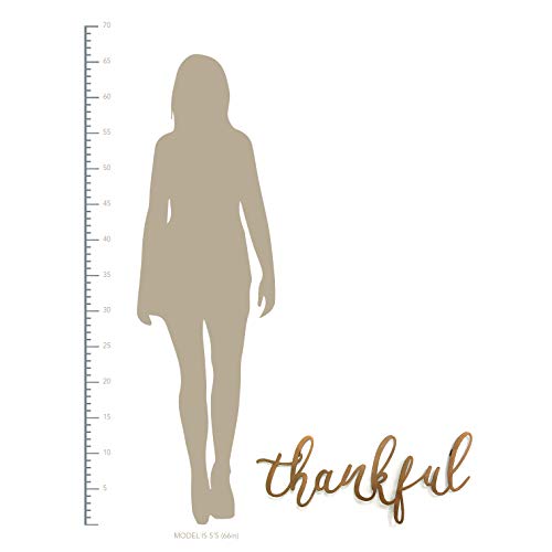 Thankful Metal Wall Sign Decor, 30.00 W X 0.45 D X 13.00 H