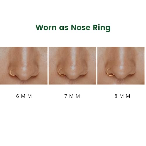 3 Pairs 14k Gold Plated Sterling Silver Small Hoop Earrings Set for Women Cartilage Nose Septum Helix Tragus Rings