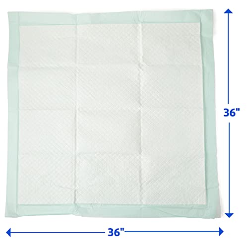 36" x 36" Quilted Bed Pads, Large Disposable Underpads, 50 Per Case