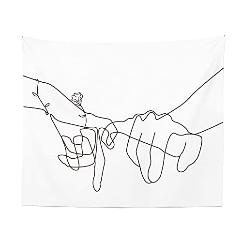 Black & White Pinky Promise Tapestry