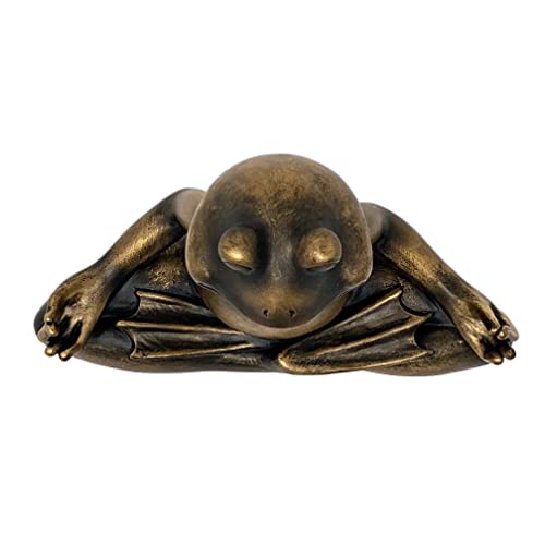 6" H Resin Meditating Yoga Frog Statue Figurine Home Decoration