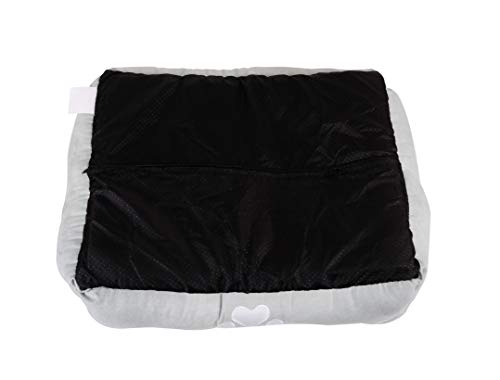 Reversible Rectangle Pet Bed w/ Dog Paw Printing, 25 by 21 inches