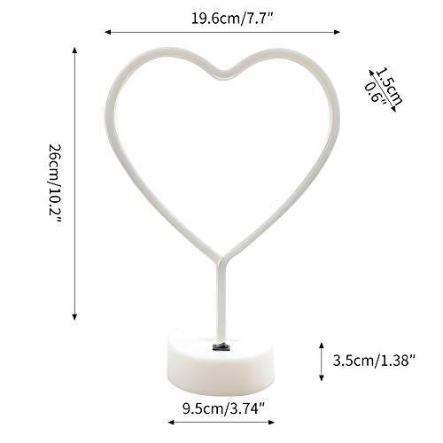 Neon Heart Light LED Signs Night Light Room Decoration