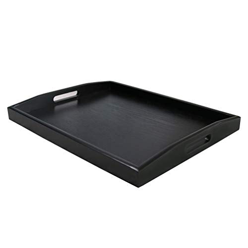 Black Serving Tray with Handle