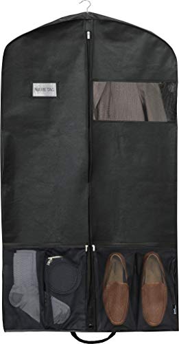 Heavy Duty Garment Bag w/Pocket for Dresses, Coats