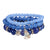 Women Multilayer Acrylic Beads Bracelet Charms Bangle (Blue)