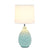 Textured Stucco Ceramic Oval Table Lamp