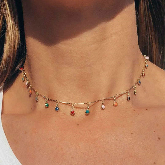 Bohemian Beaded Choker Necklace for Women