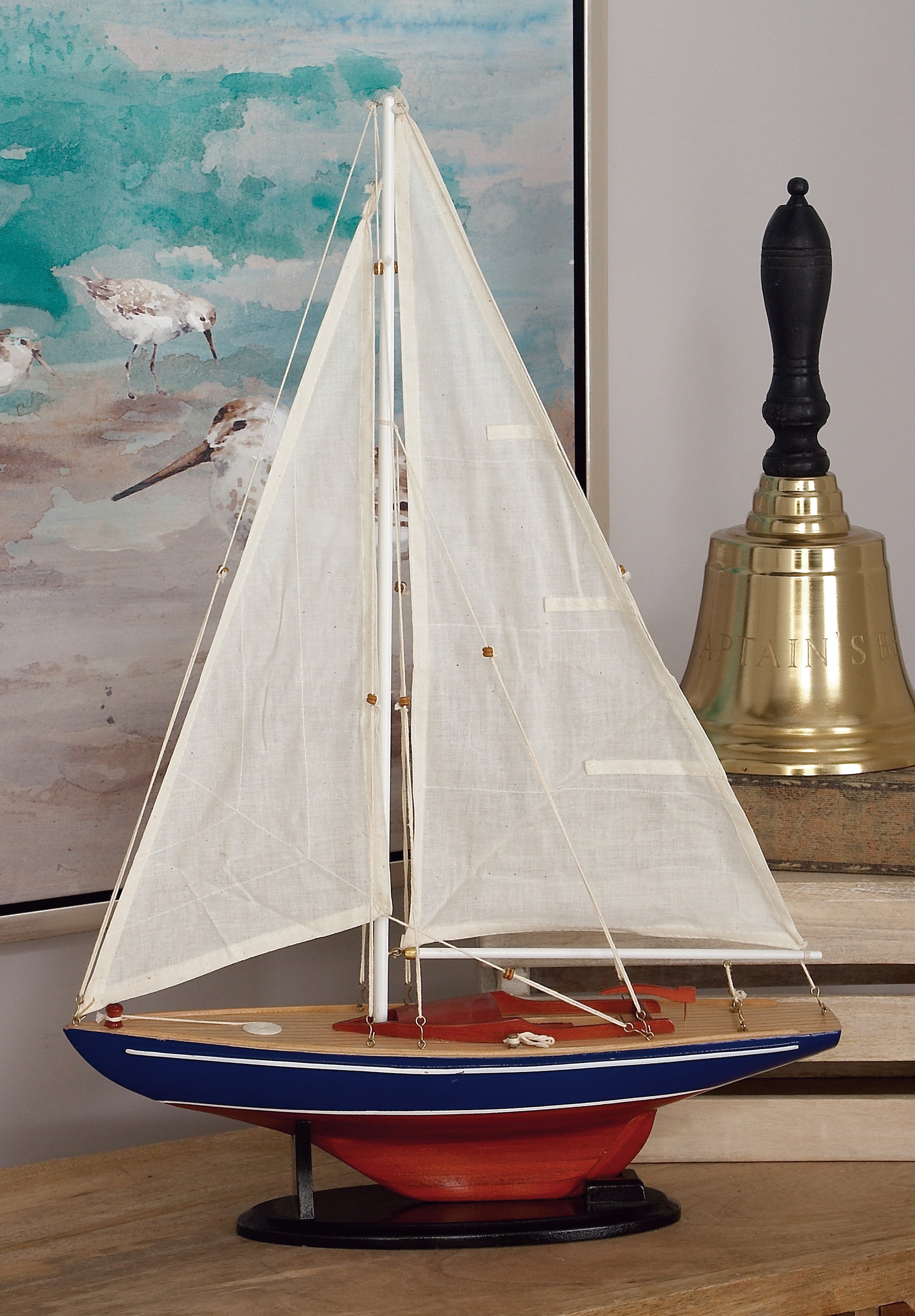 Decmode Wood Sailboat Sculpture