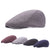 Vintage Men Solid Color Cotton Newsboy Cap Flat Beret Outdoor Sports Sun Hat