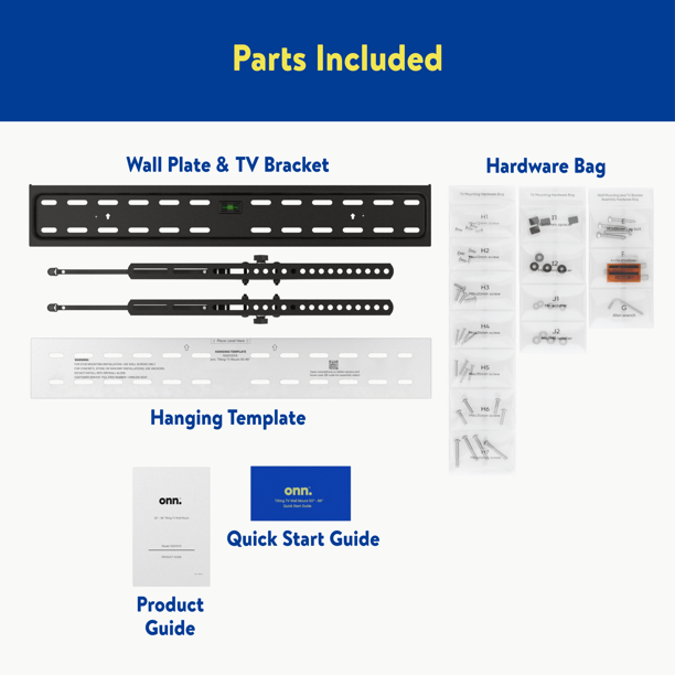 Tilting TV Wall Mount for 50" to 86" TV's, up to 12° Tilting