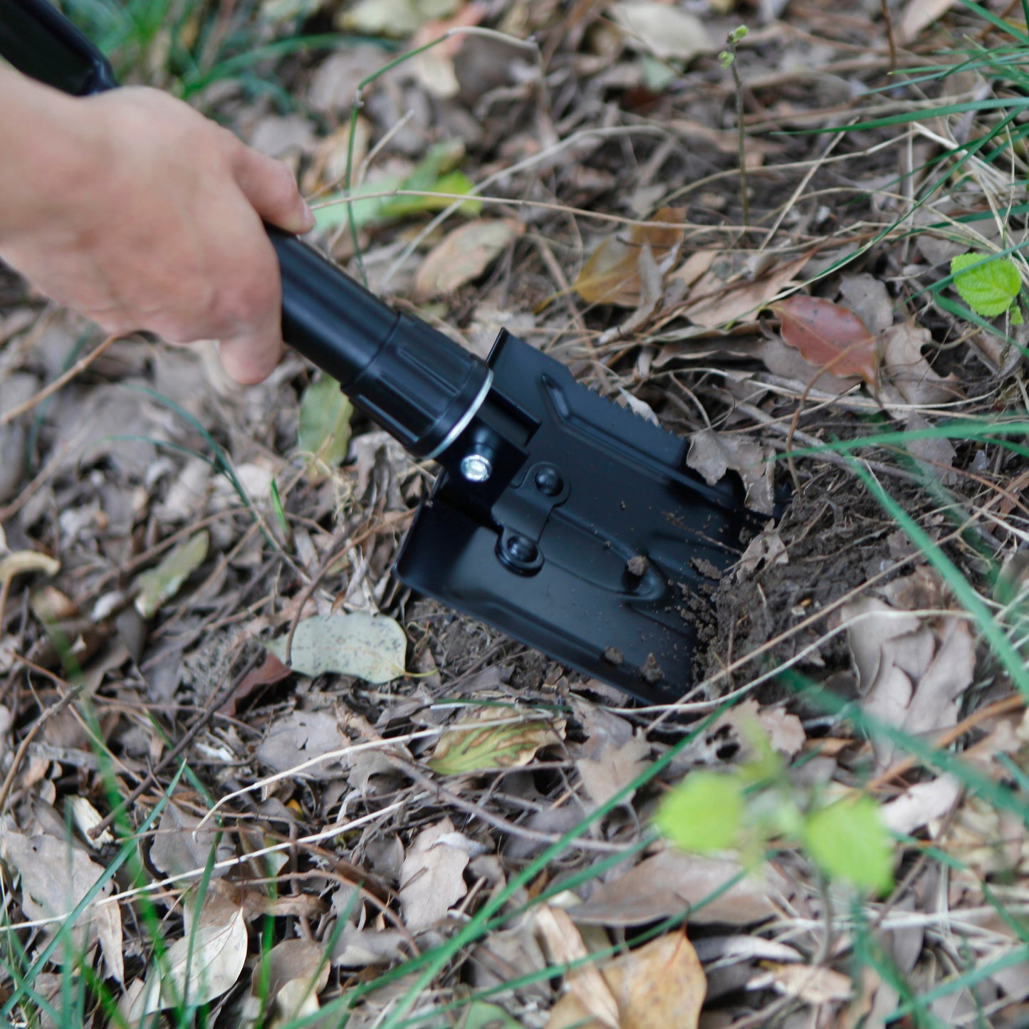 Heavy Duty Steel Folding Shovel, Black