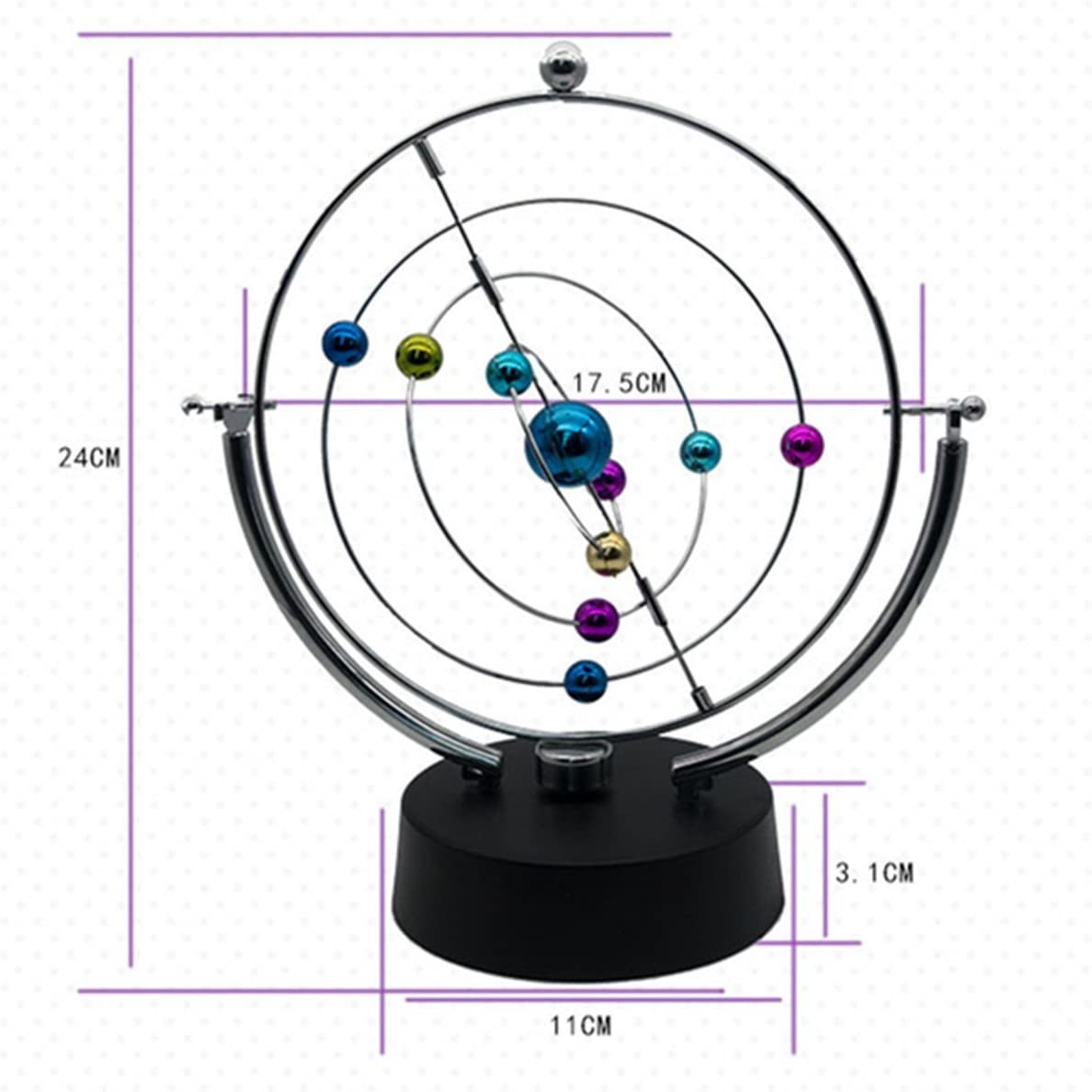 Kinetic Art Asteroid - Electronic Perpetual Motion Desk Toy Home Decoration