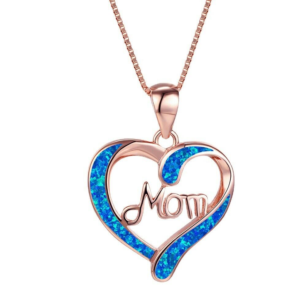 Mother's Day Gift "Mom" Heart Pendent Necklace