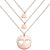 1 Mother & 2 Daughters Necklaces Set- Rose Gold