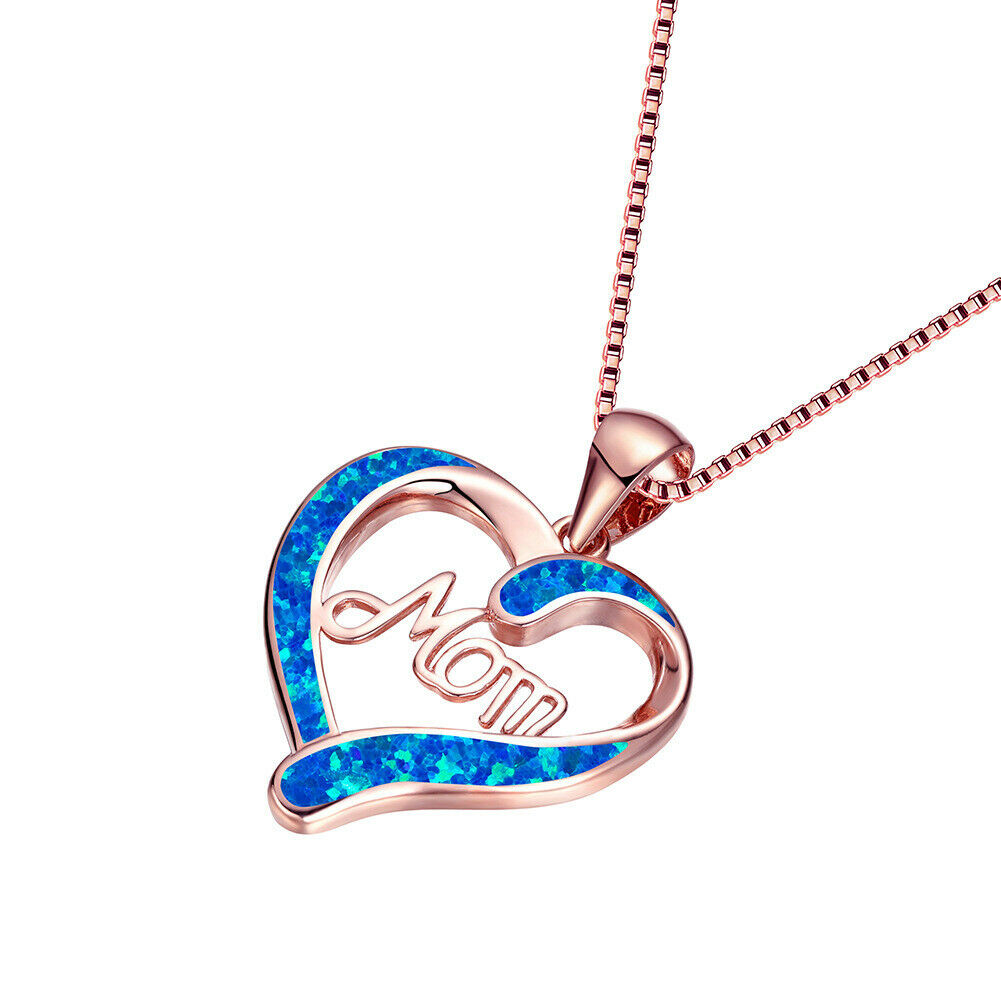 Mother's Day Gift "Mom" Heart Pendent Necklace