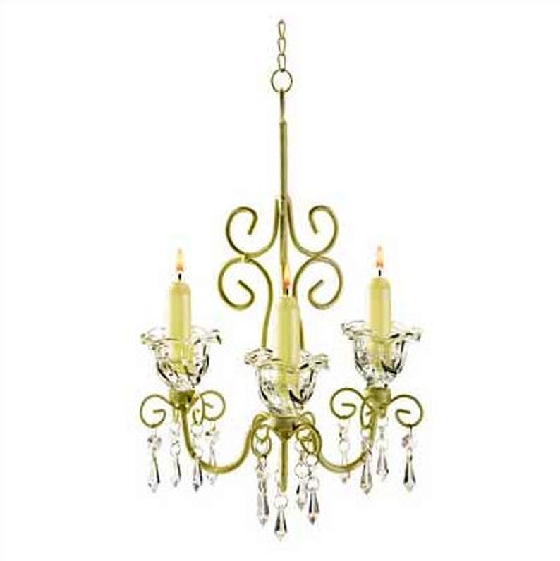 Sparkling Crystal Flowers Candelier, Shabby Chic Scrollwork Candelabra for Home Decoration