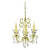 Sparkling Crystal Flowers Candelier, Shabby Chic Scrollwork Candelabra for Home Decoration