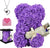 Valentines Day Gifts Purple Hand Made Flower Rose Bear