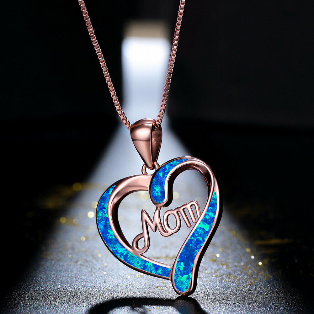 Mother's Day Gift "Mom" Heart Pendent Necklace