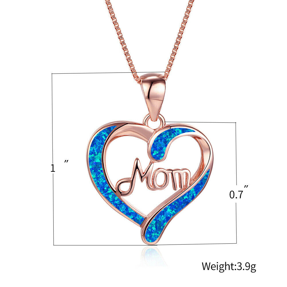 Mother's Day Gift "Mom" Heart Pendent Necklace