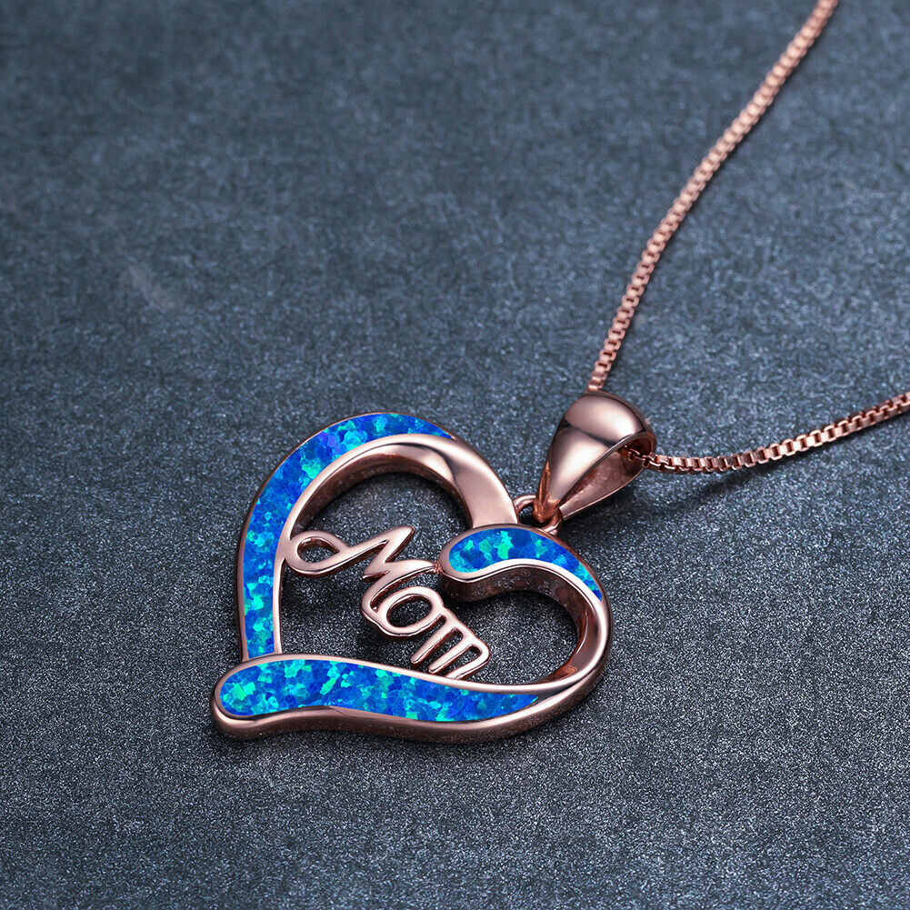 Mother's Day Gift "Mom" Heart Pendent Necklace