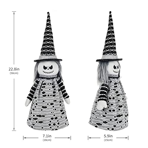 Lighted Halloween Witch's Broom, Spooky Halloween Party Decorations Home Ornament